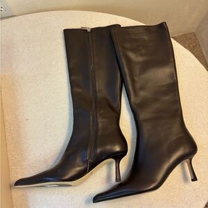 Tony Bianco Chocolate Napa Leather Boots